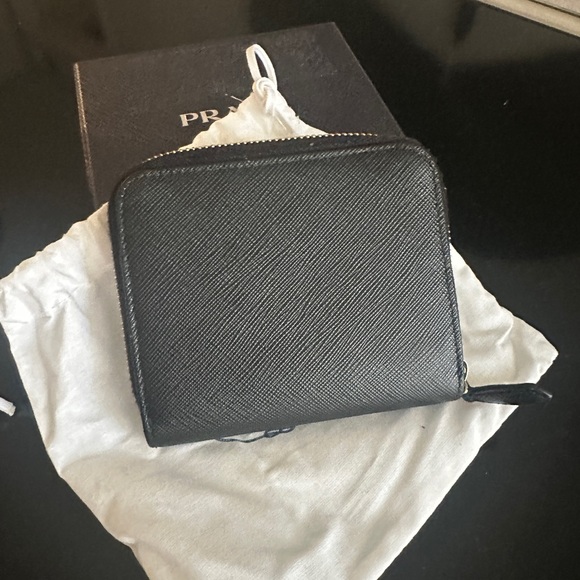 Prada Saffiano Leather Bi-Fold Zip Wallet - Picture 2 of 5
